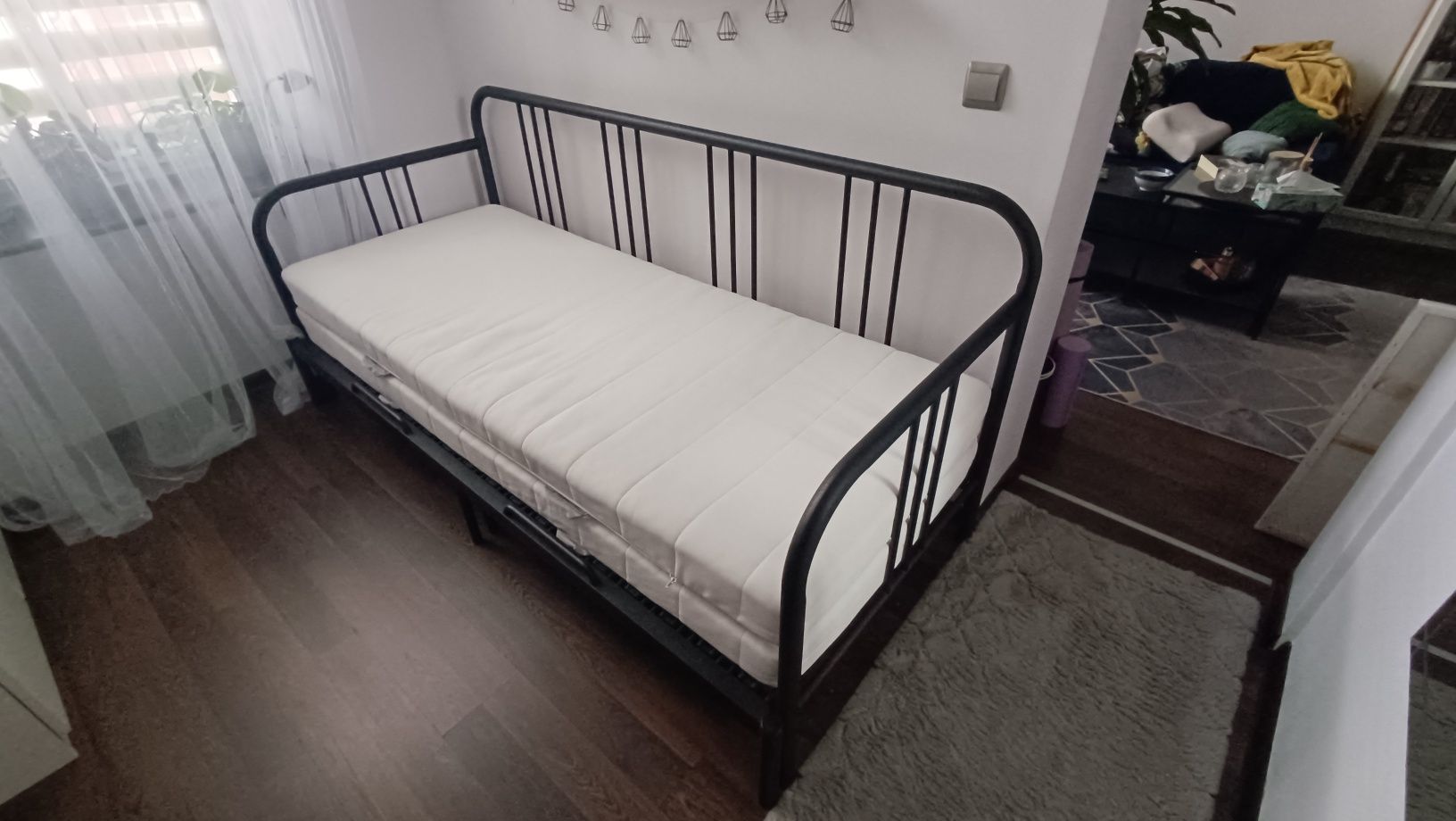Łóżko FYRESDAL Ikea + 2 materace ÅFJÄLL