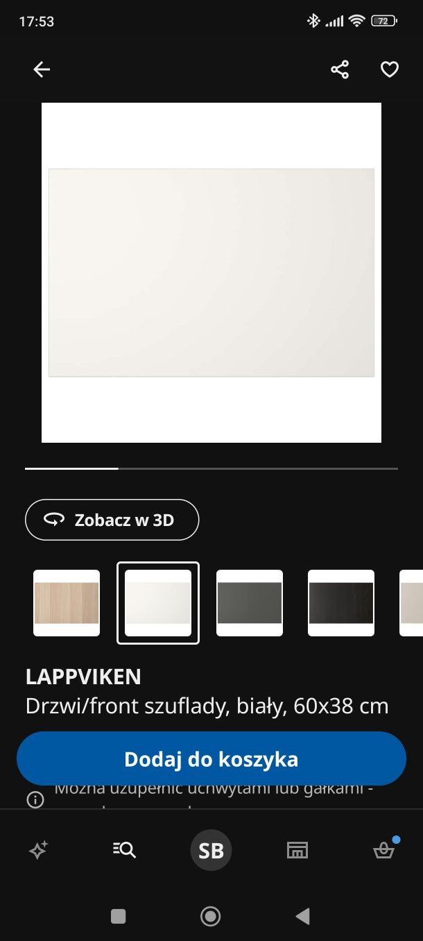 Ikea besta biały mat fronty 6 szt 60x38