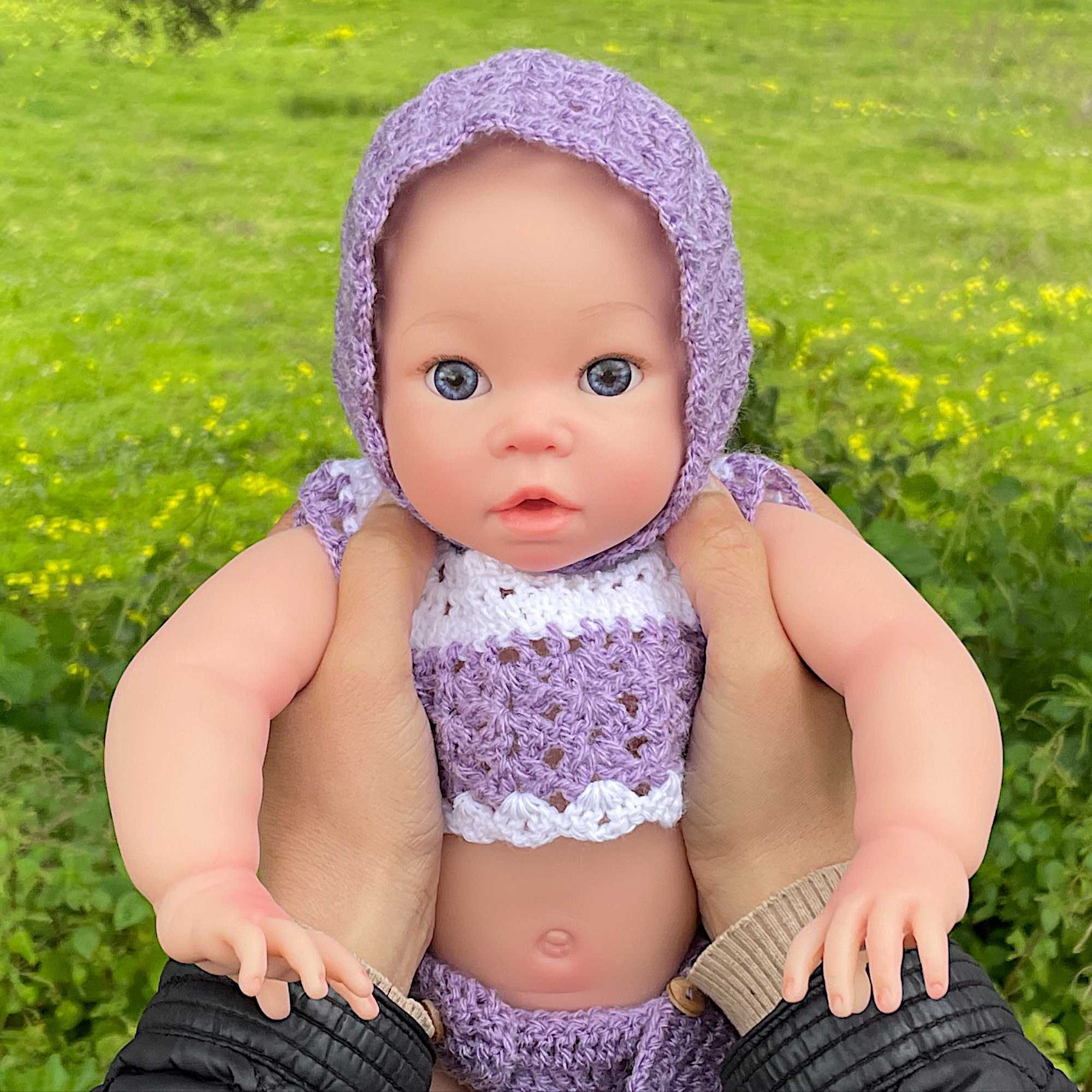 Boneca Reborn Menina Corpo Inteiro Silicone Acordada com Olhos Abertos