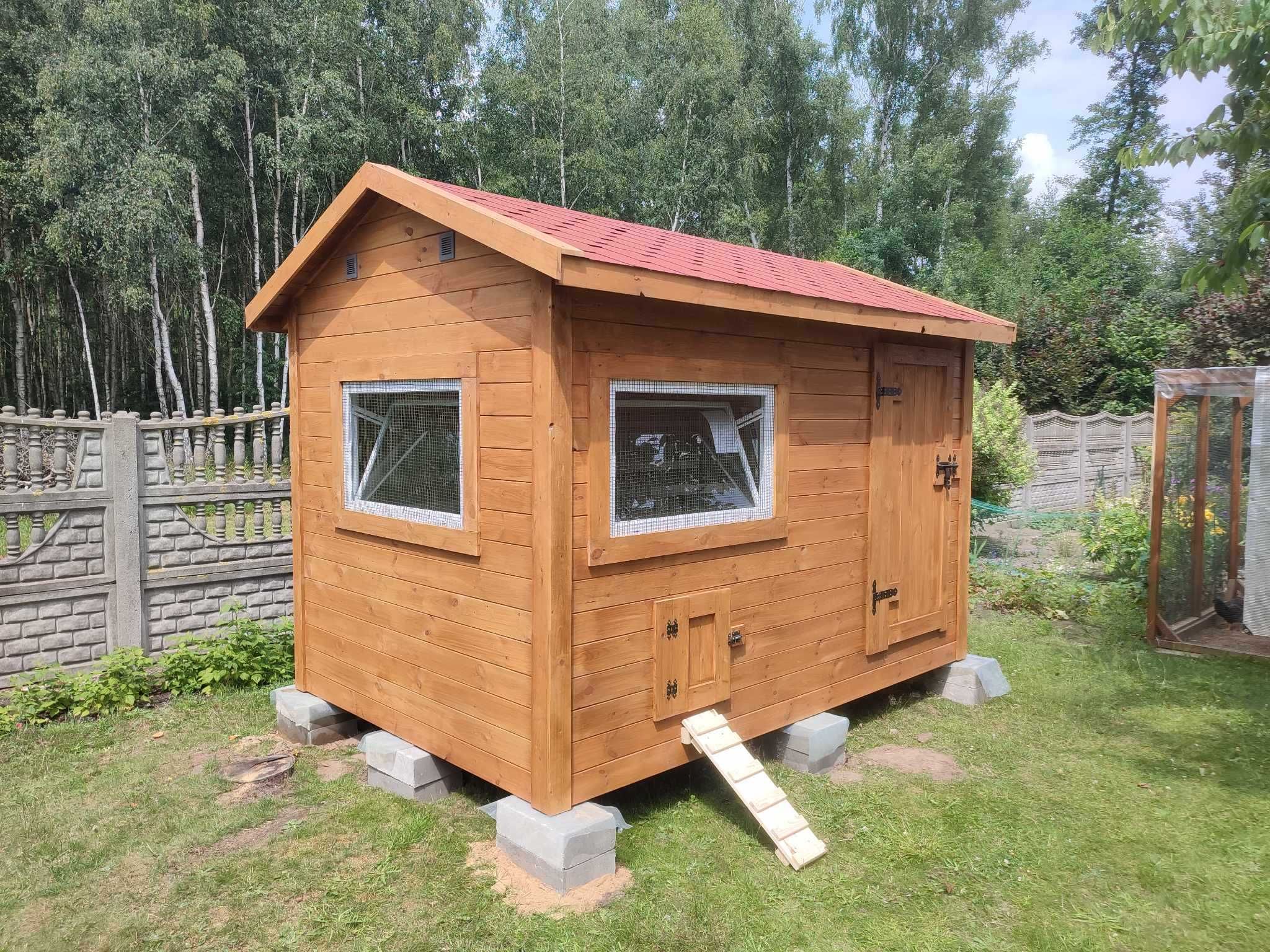 Kurnik dla kur z otwieranym jajecznikiem 250x150x200cm WoodStuff