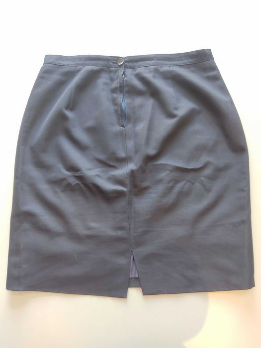Saia Reta Azul-marinho Com forro handmade Tamanho 46-48