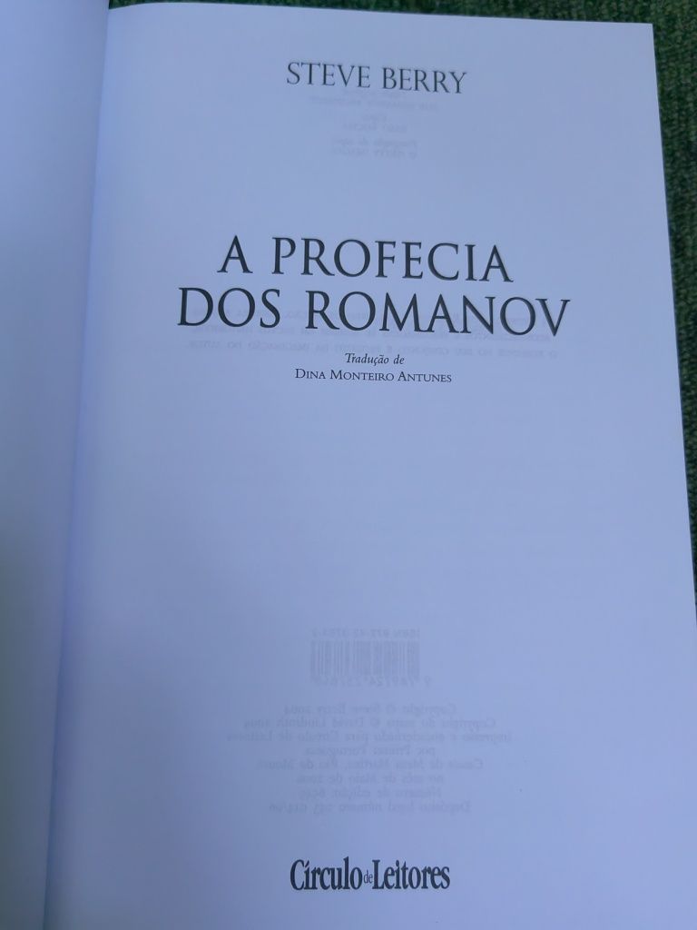 Livro "A Profecia dos Romanov" de Steve Berry