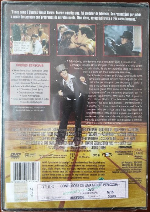 Confissões de Uma Mente Perigosa - 2002 - DVD