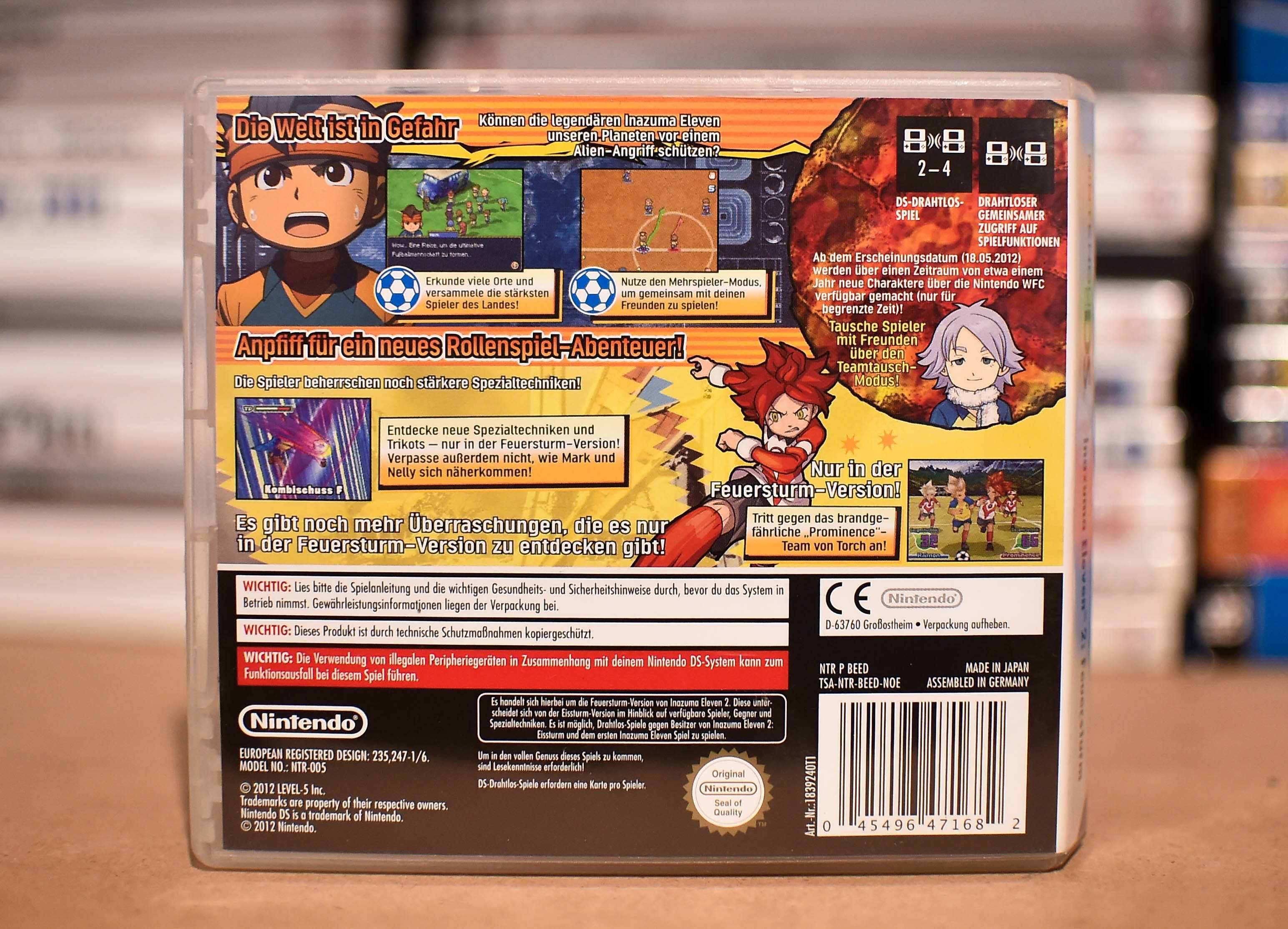 Pudełko Nintendo DS - Inazuma Eleven 2 Feuersturm