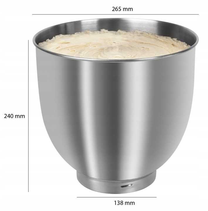 Nowy Robot kuchenny Clatronic KM 3765 Titan Srebrny Misa 10l-6kg 1500W