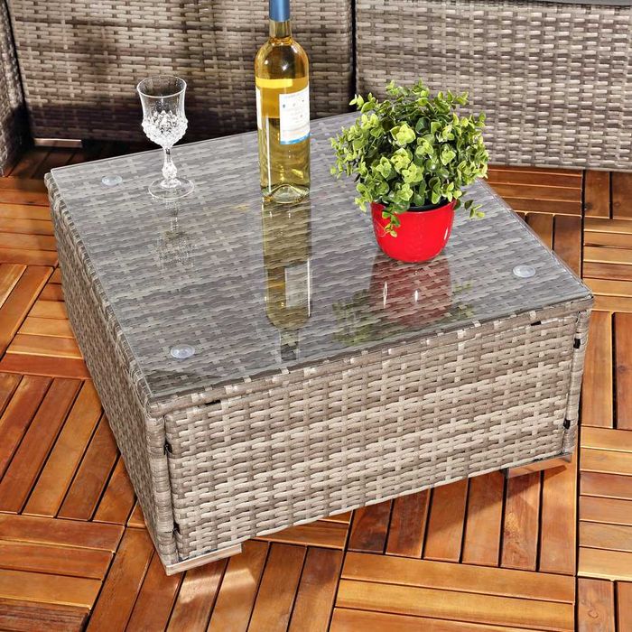 Zestaw mebli ogrodowych  technorattan siwo szary  S1 darmowy kurier