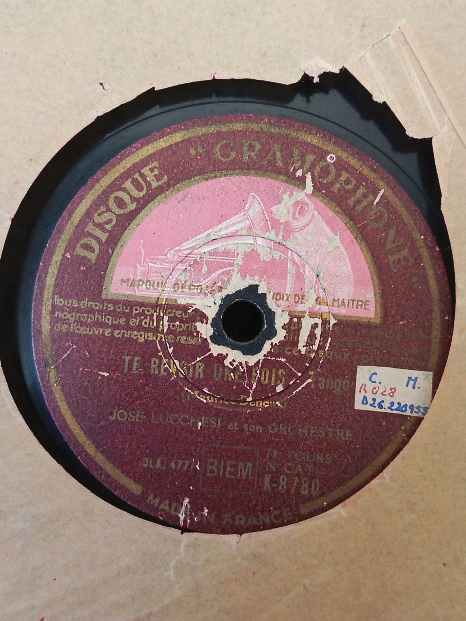 José Lucchesi - Płyta szelakowa (HMV)