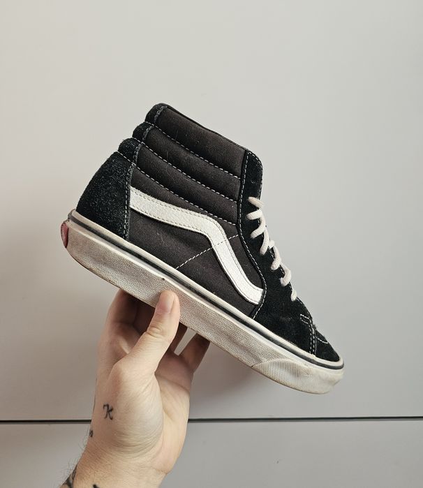 Sprzedam buty damskie trampki czarne za kostkę vans sk8-hi Old skool r