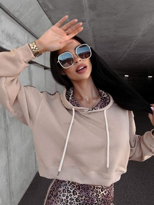 Bluza damska Olavoga Julie XS S M bezowa czarna