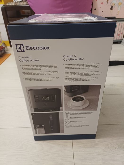 Кавомашина. Кавоварка крапельна Electrolux E5CM1-6AN Graphite