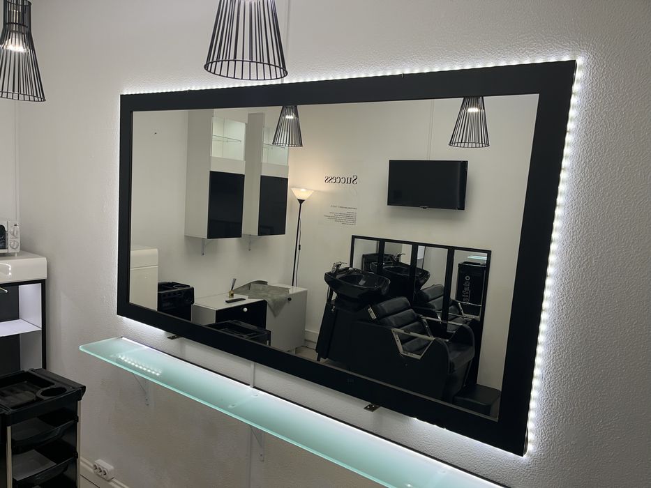 Espelho grande de 2 metros + prateleira luz led