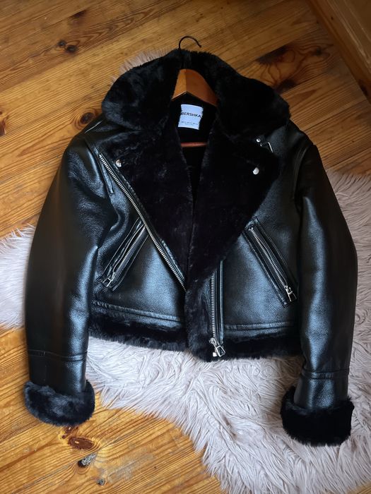 Дубленка, дублянка, куртка, bershka xs