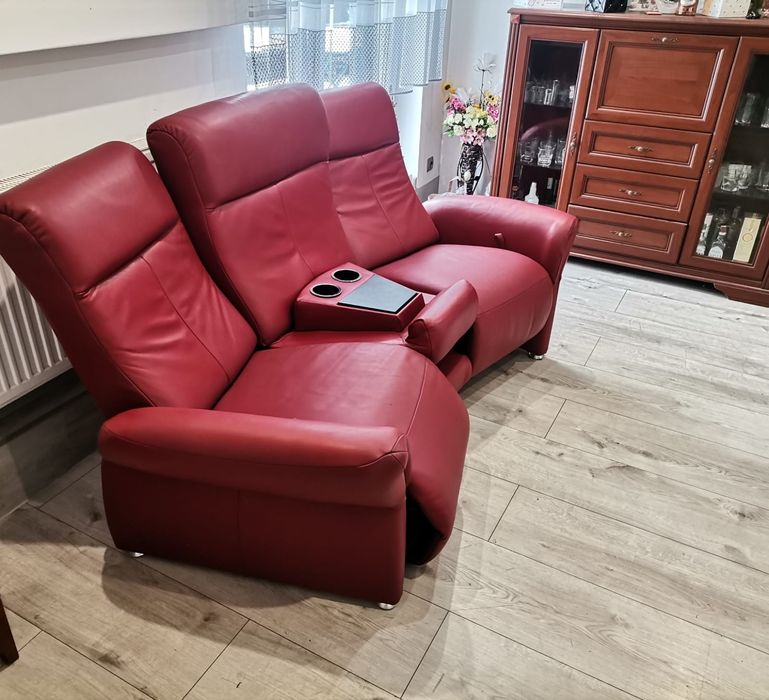 Kinowy skórzany relax relaks, barek.