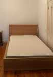 IKEA MALM bed frame (140x200), HAFSLO mattress and slatted bed base