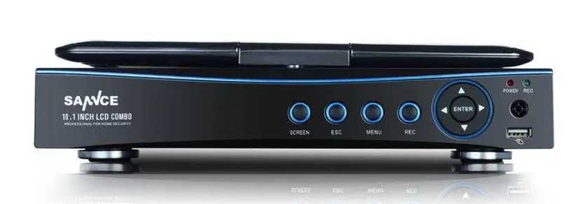 SANNCE 8CH 5-in-1 1080N CCTV Sistema de Segurança com DVR de 10,1”.
