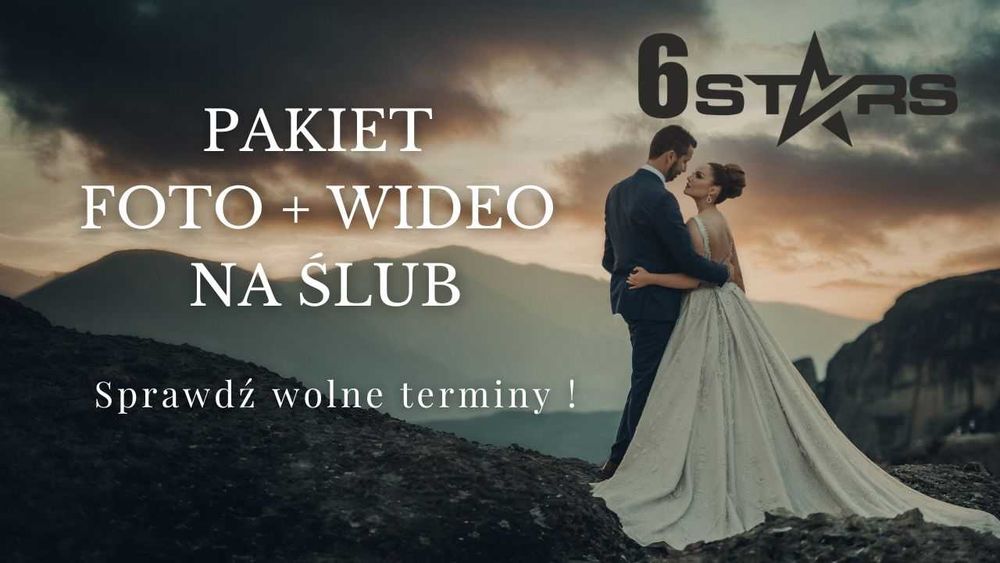 Kamerzysta na ślub / pakiet Foto /Wideo od 6000