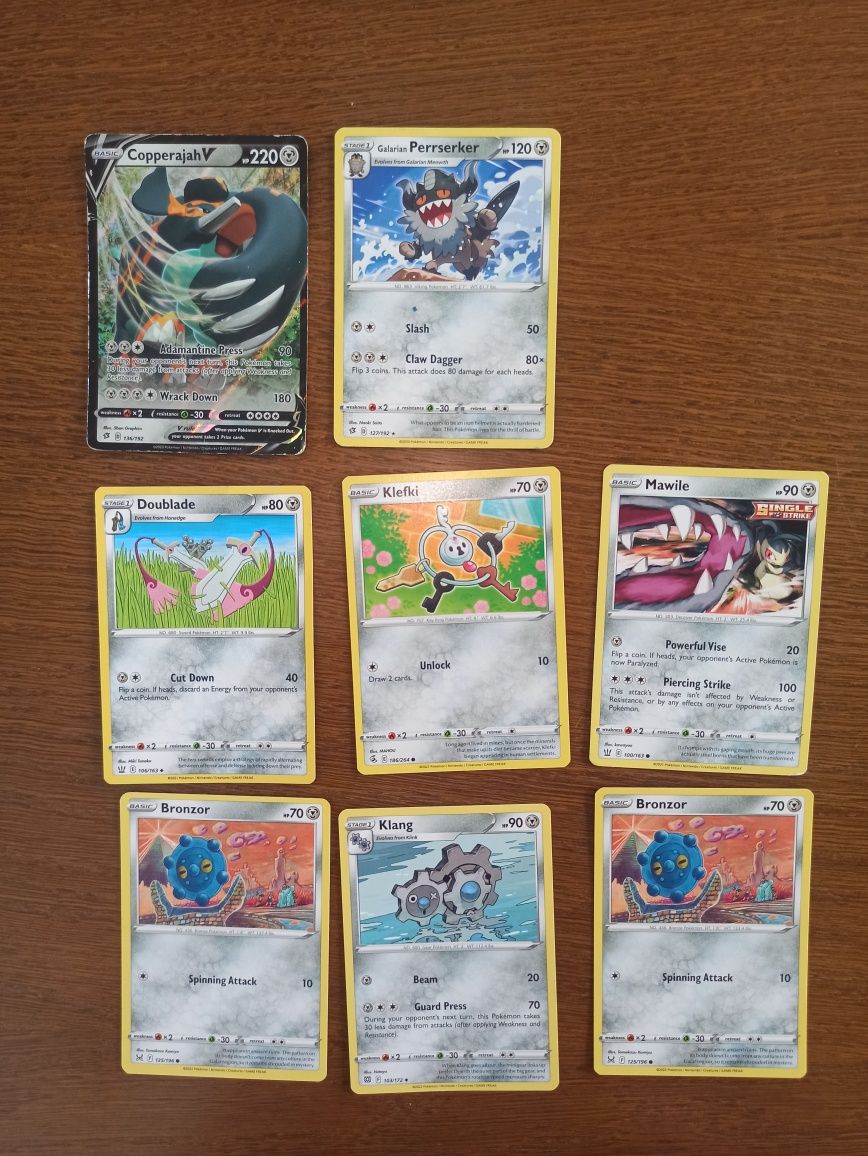 Karty pokémon TCG oryginalne stalowe