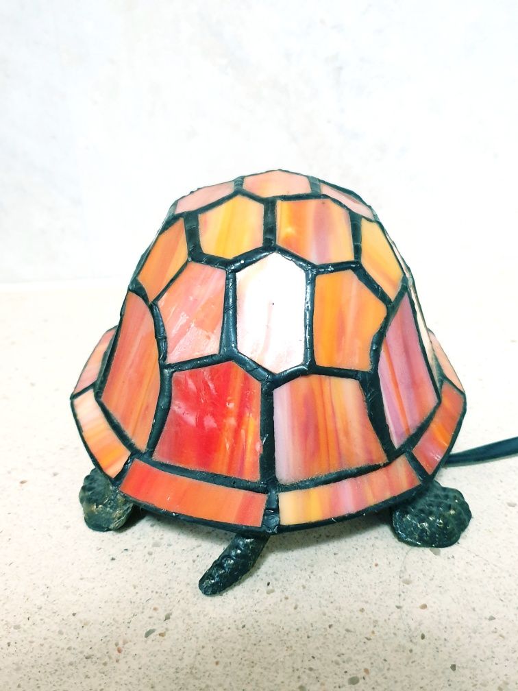 Lindo candeeiro de mesa estilo Tiffany - Tartaruga