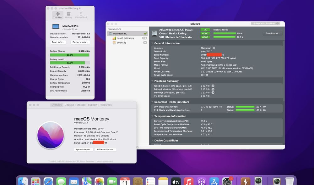 MacBook Pro A1707 16/512Gb в чудовому стані)