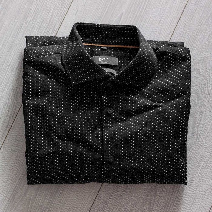 Koszula Jake's Fit 37/38 - czarny - rozmiar S - długi rękaw