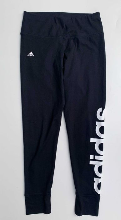 Legginsy Czarne Adidas Sport Essentials S 36 Sportowe Bawełna