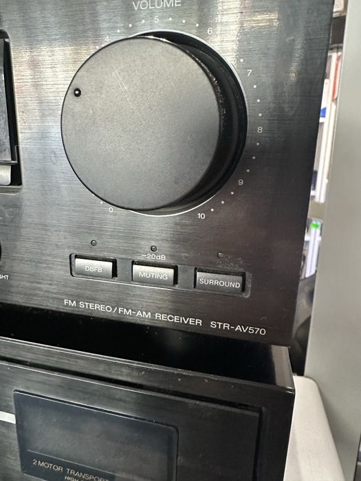 Zestaw audio Sony deck tc-w370, cd cdp-291 , amplituner str-av570