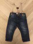 Spodnie jeansowe na szelkach Zara r 80