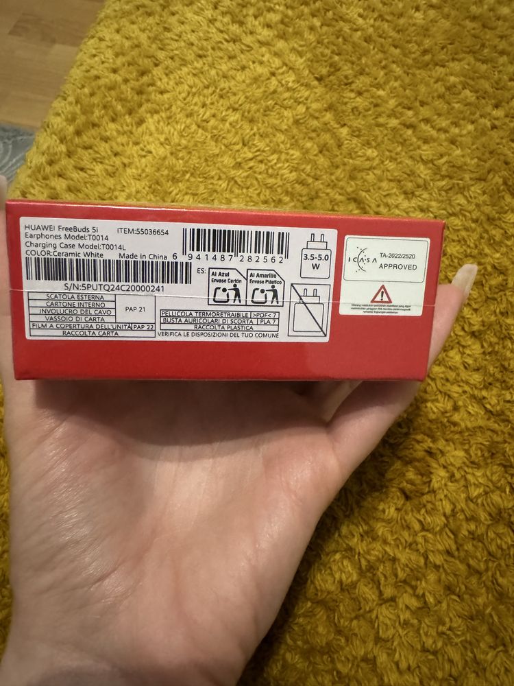 Słuchawki douszne HUAWEI Freebuds 5i białe NOWE W FOLII