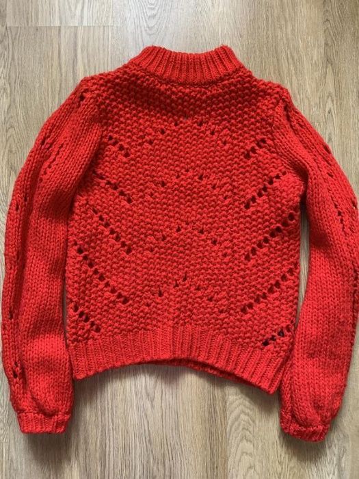 Стильний теплий червоний светр h&m (розмір S)