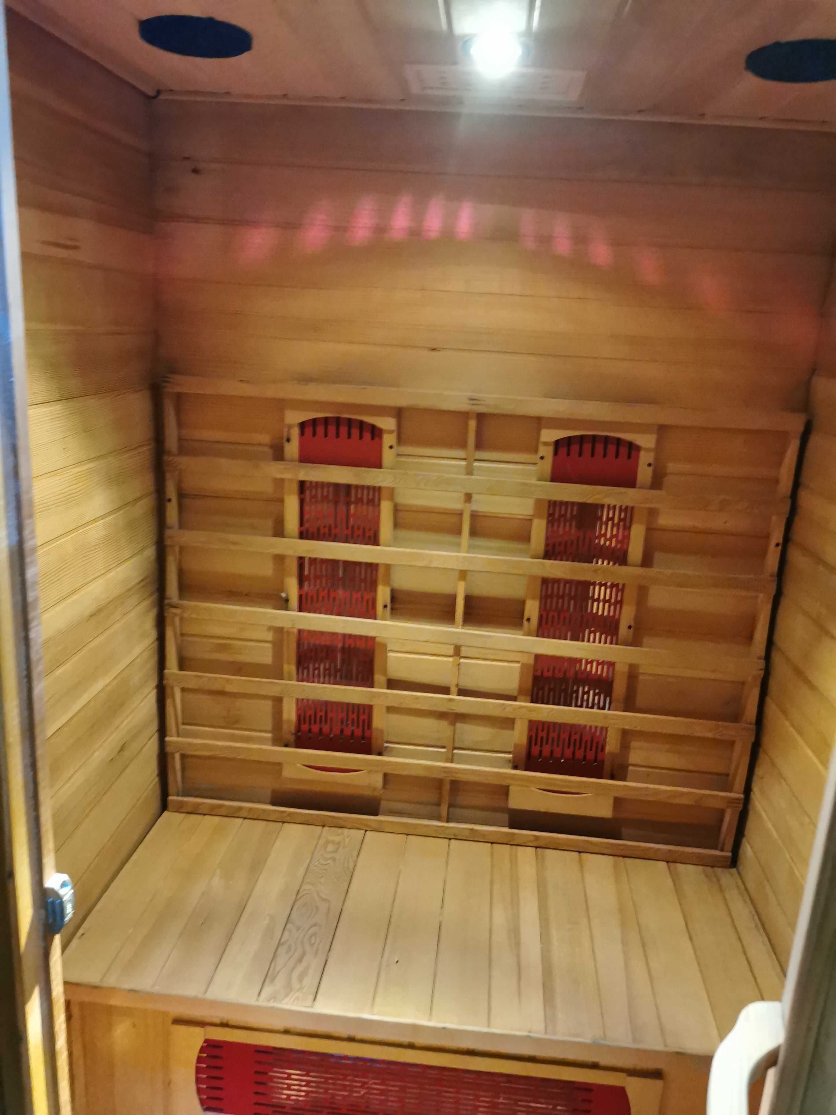 Sauna na podczerwień INFRAROT sucha Infrared Radio LED 90x90 110x100