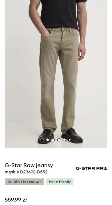 G-STAR RAW W30 L34 markowe szaro-beżowe jeansy pas41cm dł 111cm