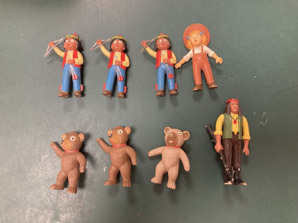 Bonecos Yakari, Heidi, Marco, Muppets