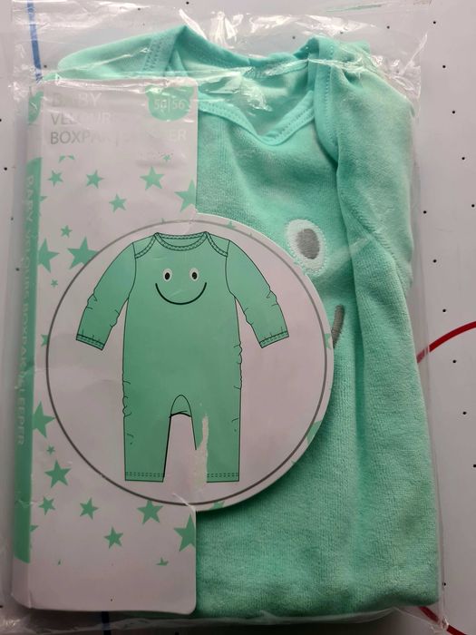 Śpioszki welurowe bez stópek 50/56