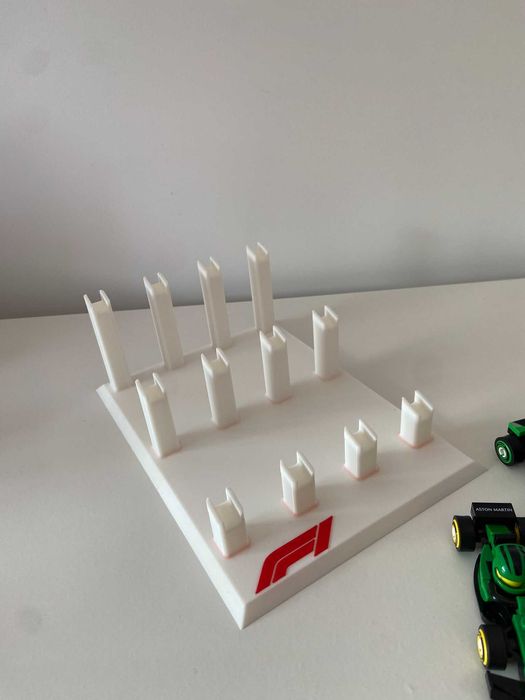 Suporte para mini carros de F1 LEGO - Branco