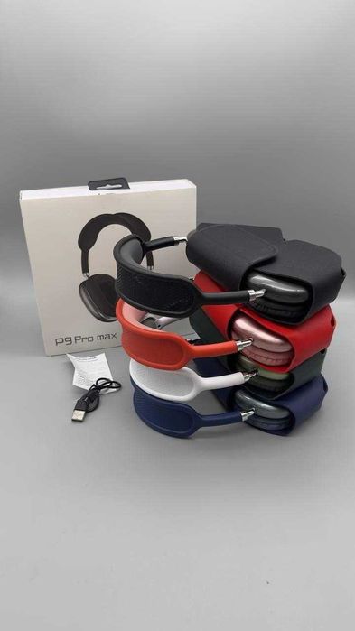Навушники P9 PRO MAX бездротові, стерео, з кейсом та USB зарядкою