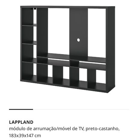 Estante TV preto-castanho IKEA