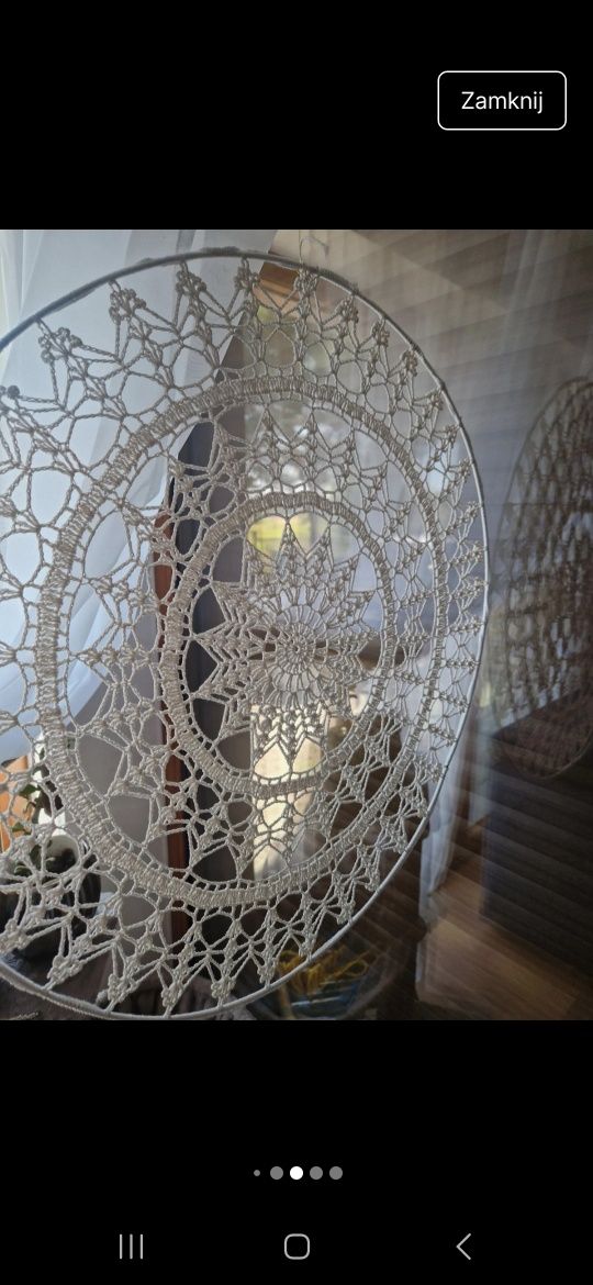 mandala łapacz snów dekoracja okienna handmade 52cm