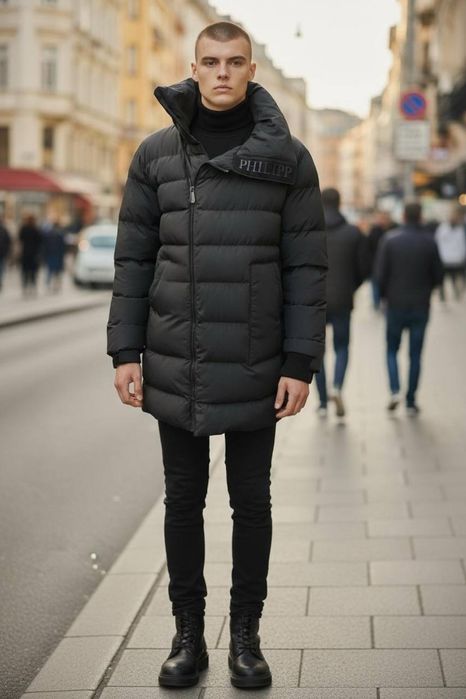 Зимова Тепла подовжена куртка Philipp Plein