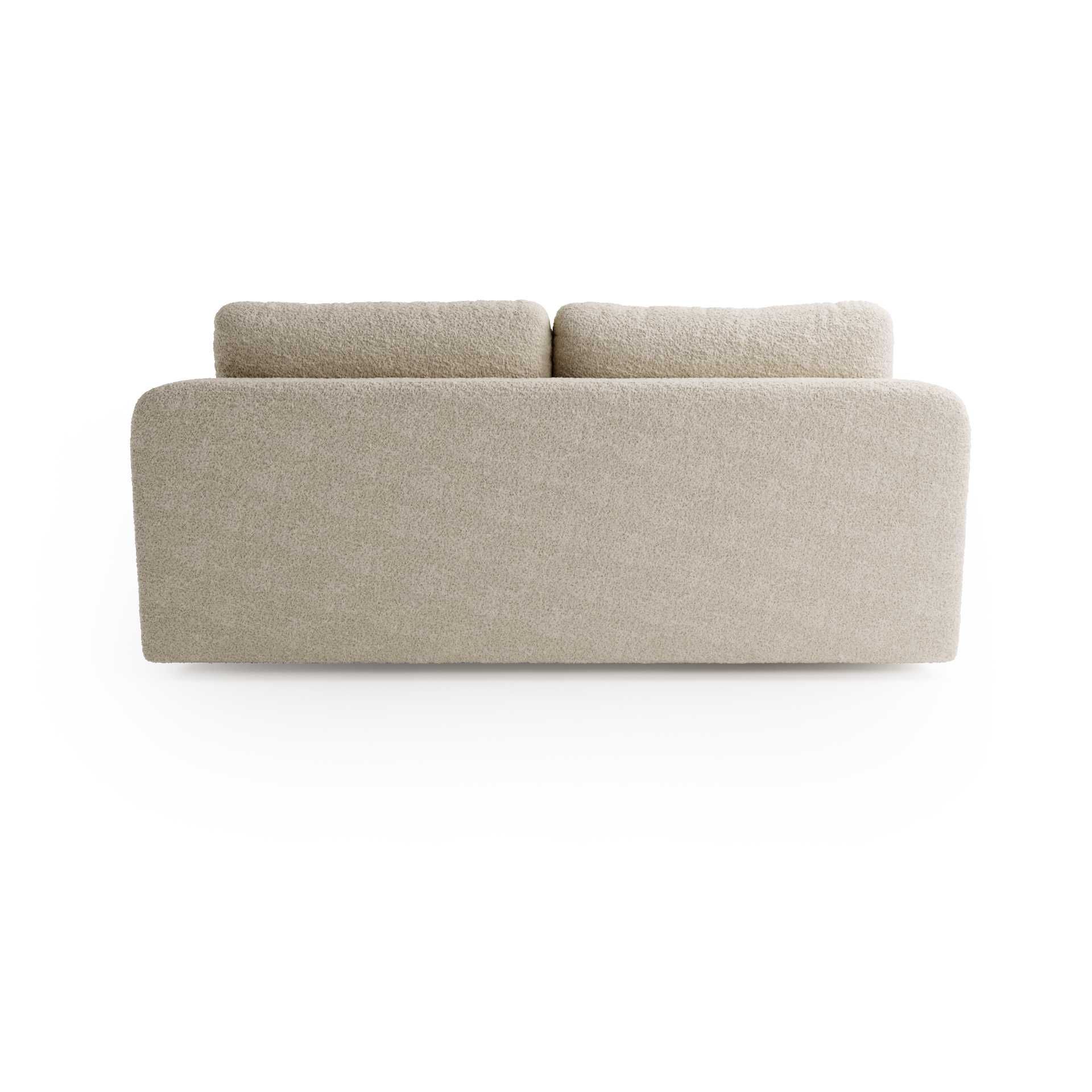 KANAPA rozkładana NUVEM z funkcją spania sofa tkanina boucle PRODUCENT