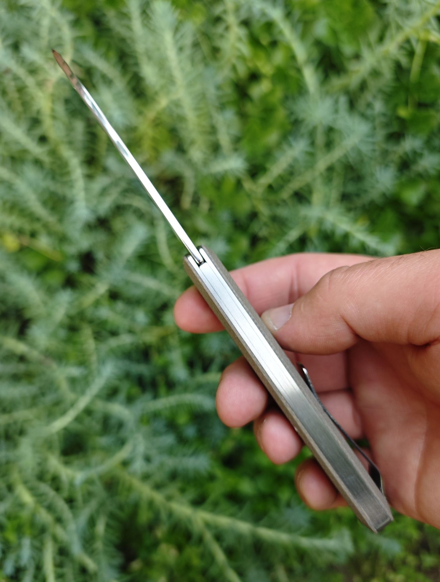 Gerber Mansfield,сталь D2+накладки Mikarta+заточка скандинавский гринд