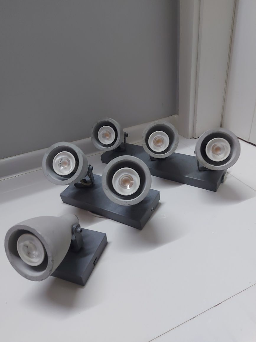 Lampy imitacja beton , Concrete - Trio Leuchten zestaw 3 szt