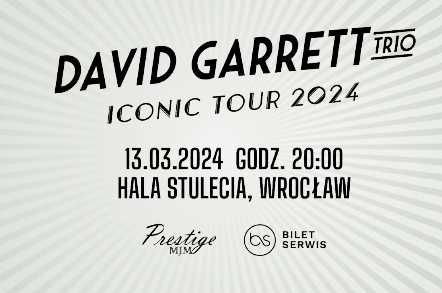 Bilety na koncert David Garrett Wrocław 13 marca - 4 sztuki