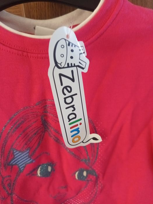 Ciepła bluza dziewczęca nowa z metką Zebralino rozm 110