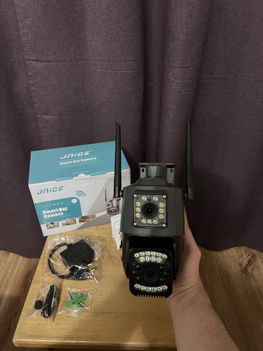 Уличная камера Wifi вайфай видеокамера  JNice 8Мп з 2 об'єктивами