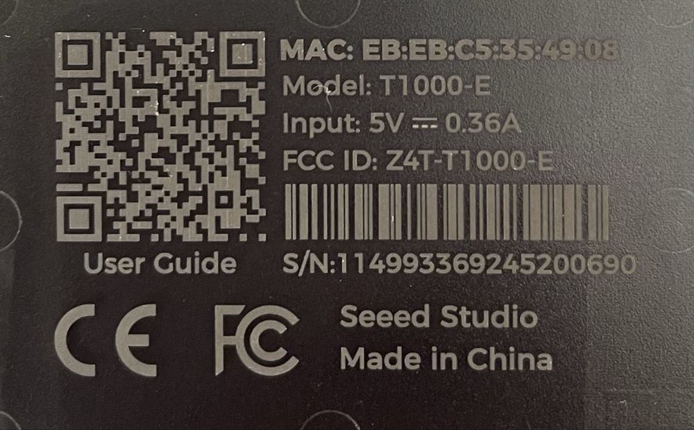 Засіб звязку Lora SenseCAP T1000-E з GPS Meshstastic