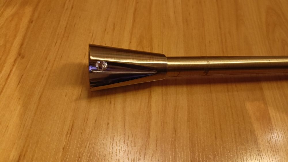 Karnisz pojedynczy 170 cm w kolorze zgaszonego złota