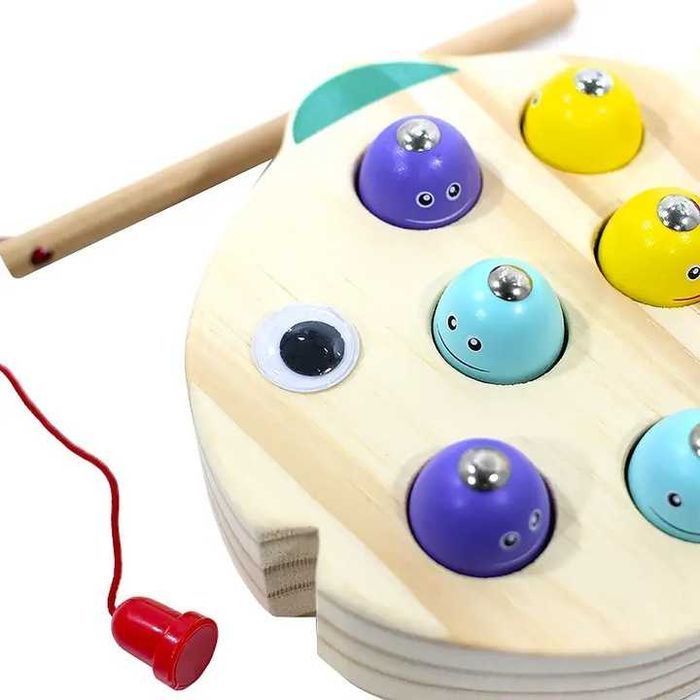 Gra Zręcznościowa Łowienie Rybek Magnes Drewniana