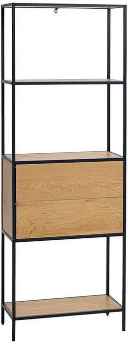 2 x regał Jysk TRAPPEDAL - duże regały z szufladami - dąb stal loft