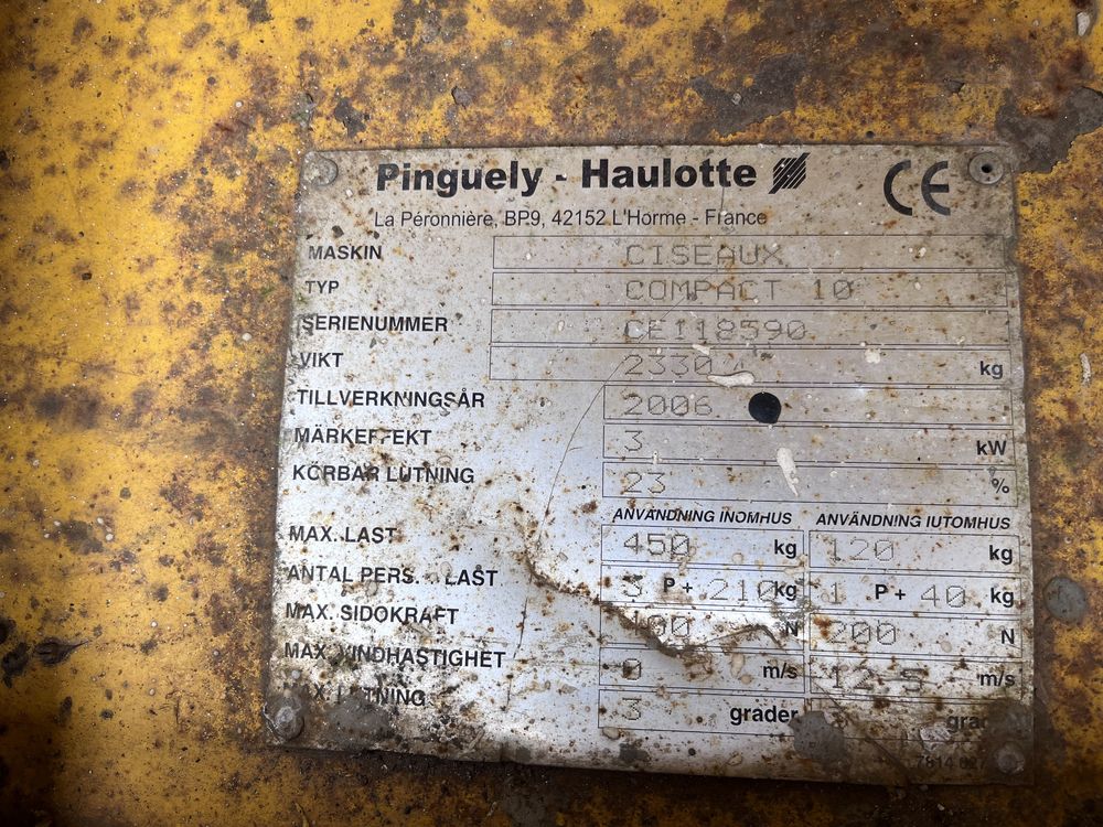 Podnośnik koszowy nożycowy Haulotte Compact 10 450kg
