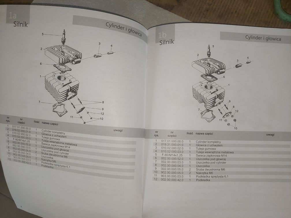 Nowy katalog czesci instrukcja obsługi rama silnik romet motorynka